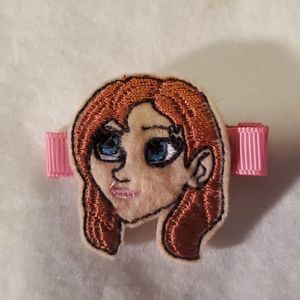 NEW FROZEN ANNA FELT HAIR CLIPPY